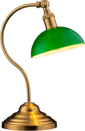 Bankers - Cordless LED Table Lamp, Battery-Operated, Rechargeable, 3-Level Dimming, Universal USB-C Charging, 180° Swivel Head, Classic Green Glass Shade, Antique Brass Bankers - Cordless LED Table Lamp, Battery-Operated, Rechargeable, 3-Level Dimming, Universal USB-C Charging, 180° Swivel Head, Classic Green Glass Shade, Antique Brass