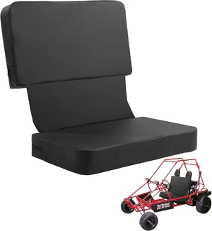Go Kart Seat for Two Seater, PU Go Cart Seats 2 Person with Elastic Strap, Waterproof Go-Kart Car Double Seat Cushion, Go Kart Parts and Accessories Fit Cars, Truck, SUV, Vans Go Kart Seat for Two Seater, PU Go Cart Seats 2 Person with Elastic Strap, Waterproof Go-Kart Car Double Seat Cushion, Go Kart Parts and Accessories Fit Cars, Truck, SUV, Vans