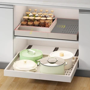 Pull out Cabinet Organizer,14"-21"W,17"-24"D,Expandable,Adhesive Pull out Cabinet Organizer,14"-21"W,17"-24"D,Expandable,Adhesive