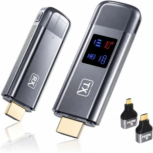 Wireless HDMI Transmitter and Receiver, 120M/400FT, 5.8G+2.4G Dual-Band Wireless HDMI Transmitter and Receiver, 120M/400FT, 5.8G+2.4G Dual-Band