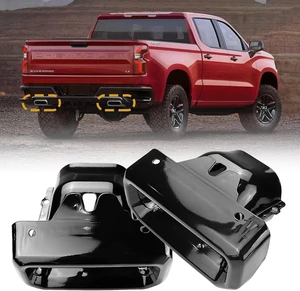 Exhaust Tips Bezels Compatible with Chevy Silverado GMC Sierra 2019-2024 Exhaust Tips Bezels Compatible with Chevy Silverado GMC Sierra 2019-2024