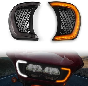 LED Headlight Vent Turn Signal for Harley Road Glide 2015-2024 LED Headlight Vent Turn Signal for Harley Road Glide 2015-2024