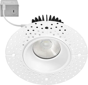 4" White Trimless Anti-Glare LED Downlight, 1000 Lumens, 5 CCT 4" White Trimless Anti-Glare LED Downlight, 1000 Lumens, 5 CCT