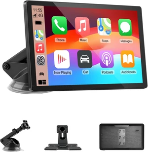 CarPlay Screen for Car, 9'' Wireless CarPlay & Android Auto - Smart Portable Touchscreen with Bluetooth/FM, Mirror Link, Voice Control, GPS Navigation, Hands-Free Calling, Plug & Play Car Play Screen CarPlay Screen for Car, 9'' Wireless CarPlay & Android Auto - Smart Portable Touchscreen with Bluetooth/FM, Mirror Link, Voice Control, GPS Navigation, Hands-Free Calling, Plug & Play Car Play Screen