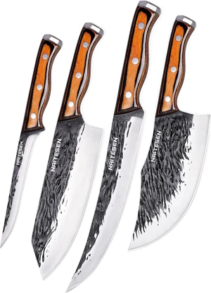 4PCS Hand Forged Butcher Knife Set, Kitchen Knives Gift for Men Women 4PCS Hand Forged Butcher Knife Set, Kitchen Knives Gift for Men Women