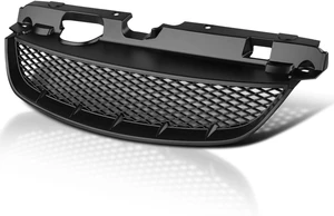Matte Black Mesh Front Bumper Hood Grille Matte Black Mesh Front Bumper Hood Grille