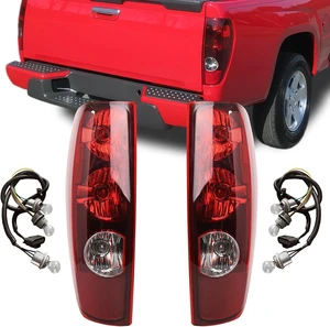 Tail Light Assembly Compatible with 2004-2012 Chevy Colorado/GMC Canyon Taillights - OE Replacement Pickup Truck Rear Brake Lamps w/Bulbs and Harness Tail Light Assembly Compatible with 2004-2012 Chevy Colorado/GMC Canyon Taillights - OE Replacement Pickup Truck Rear Brake Lamps w/Bulbs and Harness