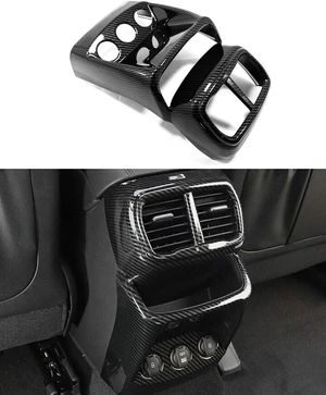 Car Accessories Fit for Hyundai Santa Fe 2019 2020 2021 2022 2023 ABSCarbon Fiber Interior Rear Air Vent Cover Trim 1PCS Set Car Accessories Fit for Hyundai Santa Fe 2019 2020 2021 2022 2023 ABSCarbon Fiber Interior Rear Air Vent Cover Trim 1PCS Set