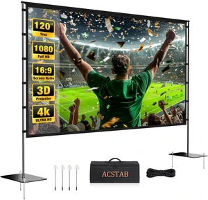 Outdoor Projector Screen with Stand - 120 Inch Portable Projector Screen Outdoor Indoor Projection Screen 16:9 4K HD Movie Screens with Carry Bag Can Enjoy Home Theater Projection Screens Outdoor Projector Screen with Stand - 120 Inch Portable Projector Screen Outdoor Indoor Projection Screen 16:9 4K HD Movie Screens with Carry Bag Can Enjoy Home Theater Projection Screens