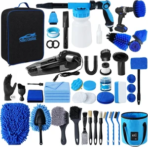 53 Pcs Car Detailing Kit, Car Cleaning Kit with 8000Pa Handheld Car Vacuum, Drill Brushes and Foam Gun, Car Wash Kit with Interior & Exterior Detailing Supplies for Cars, Trucks, SUVs 53 Pcs Car Detailing Kit, Car Cleaning Kit with 8000Pa Handheld Car Vacuum, Drill Brushes and Foam Gun, Car Wash Kit with Interior & Exterior Detailing Supplies for Cars, Trucks, SUVs