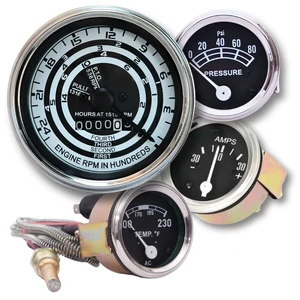 Fits in Ford Tractor Tachometer & Gauge Set Oil Pressure, Temp & Amp Fits in Ford Tractor Tachometer & Gauge Set Oil Pressure, Temp & Amp