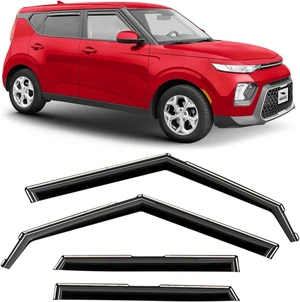 in-Channel Extra Durable Rain Guards for Kia Soul 2020-2026, Window Deflectors, Vent Window Visors, 4 Pieces - 200847 in-Channel Extra Durable Rain Guards for Kia Soul 2020-2026, Window Deflectors, Vent Window Visors, 4 Pieces - 200847