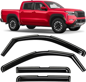 in-Channel Extra Durable Rain Guards for Nissan Frontier 2022-2026 Crew Cab, Window Deflectors, Vent Window Visors, 4 Pieces - 200457 in-Channel Extra Durable Rain Guards for Nissan Frontier 2022-2026 Crew Cab, Window Deflectors, Vent Window Visors, 4 Pieces - 200457
