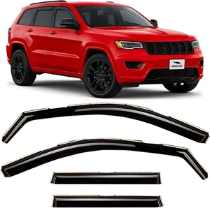 in-Channel Extra Durable Rain Guards for Jeep Grand Cherokee 2011-2021, Window Deflectors, Vent Window Visors, 4 Pieces - 220125 in-Channel Extra Durable Rain Guards for Jeep Grand Cherokee 2011-2021, Window Deflectors, Vent Window Visors, 4 Pieces - 220125