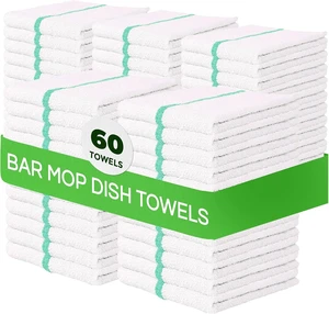 60 Pk 16x19 Cotton Kitchen Cleaning 30 Oz Bar Mop Towel Green 60 Pk 16x19 Cotton Kitchen Cleaning 30 Oz Bar Mop Towel Green