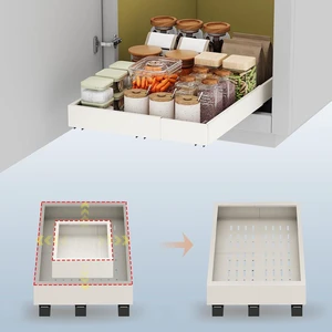Pull out Cabinet Organizer,11"-16"W,17"-24"D,Expandable,Adhesive Pull out Cabinet Organizer,11"-16"W,17"-24"D,Expandable,Adhesive