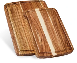 Sonder LA Doheny Duo Small Acacia Wood Cutting Board Set, 14x10x1 & 12x8x1" Sonder LA Doheny Duo Small Acacia Wood Cutting Board Set, 14x10x1 & 12x8x1"