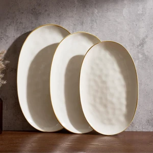 Serving Platters Set of 3 Sizes - Oval, Vanilla White Serving Platters Set of 3 Sizes - Oval, Vanilla White