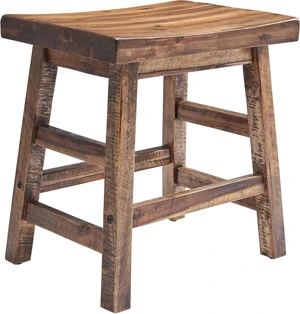 Durango Solid Wood Rustic Single Bar Stool, Natural, 20 Durango Solid Wood Rustic Single Bar Stool, Natural, 20