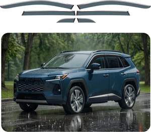 Rain Guards for 2026 Toyota RAV4 (6PCS Set), Window Visors Rain Guards, Wind Deflector for Car, Vent Visors with Chorme Trim, Rain Shield for SUV, Side Vent Shades, Automotive Exterior Accessories Rain Guards for 2026 Toyota RAV4 (6PCS Set), Window Visors Rain Guards, Wind Deflector for Car, Vent Visors with Chorme Trim, Rain Shield for SUV, Side Vent Shades, Automotive Exterior Accessories