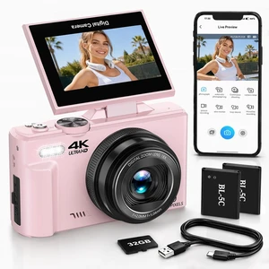 4K Digital Camera for Photography,64MP Vlogging Camera with 180°Flip Screen 4K Digital Camera for Photography,64MP Vlogging Camera with 180°Flip Screen