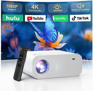 Smart Mini Projector, 1080P 4K Portable Projector with Android 13 Smart Mini Projector, 1080P 4K Portable Projector with Android 13