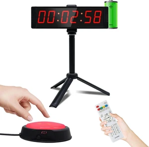 Large Stopwatch with Start/Stop Button, LED Digital Timer with Remote, Countdown Clock with Buzzer, Gym Clock for Home Gym, Interval Timer for Workout, Rechargeable (with Stand) Large Stopwatch with Start/Stop Button, LED Digital Timer with Remote, Countdown Clock with Buzzer, Gym Clock for Home Gym, Interval Timer for Workout, Rechargeable (with Stand)