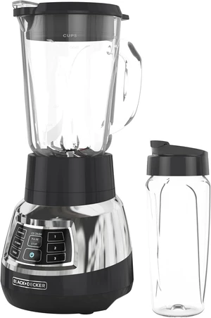 Quiet Blender with 6-Cup Cyclone Glass Jar, 3 Speeds + 3 Functions & Serrated Blade Technology for Faster Blending, Pulse Button and 24-oz Personal Jar, 900W Quiet Blender with 6-Cup Cyclone Glass Jar, 3 Speeds + 3 Functions & Serrated Blade Technology for Faster Blending, Pulse Button and 24-oz Personal Jar, 900W