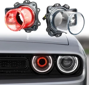 Plug and Play LED Headlamps Air Inserts Assembly Waterproof, Dustproof Compatible with 2015-2020 Dodge Challenger Headlights Bulbs, Super Bright Red or White Lights(Red Lights, 2PCS) Plug and Play LED Headlamps Air Inserts Assembly Waterproof, Dustproof Compatible with 2015-2020 Dodge Challenger Headlights Bulbs, Super Bright Red or White Lights(Red Lights, 2PCS)