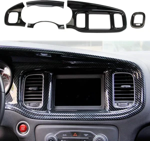 Carbon Fiber Center Consoles Dashboard Instrument Gauge Cluster Dash Air Vent Panel Kit Cover Trim Garnish Bezel for for Dodge Charger 2015-2023 (Black Carbon Fiber) Carbon Fiber Center Consoles Dashboard Instrument Gauge Cluster Dash Air Vent Panel Kit Cover Trim Garnish Bezel for for Dodge Charger 2015-2023 (Black Carbon Fiber)