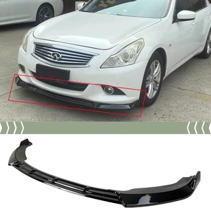 FITS 2010-2013 INFINITI G37 SEDAN PERFORMANCE STYLE GLOSS BLACK FRONT BUMPER LIP KIT FITS 2010-2013 INFINITI G37 SEDAN PERFORMANCE STYLE GLOSS BLACK FRONT BUMPER LIP KIT