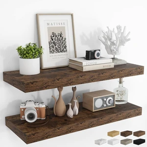 36Inch Floating Shelves for Wall 2Pack|Rustic Brown|8" D 36Inch Floating Shelves for Wall 2Pack|Rustic Brown|8" D