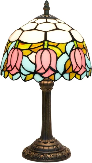 Tiffany Lamp Stained Glass Table Lamp Pink Tulip Cute Small Bedside lamp Living Room Dining Room Office Decoration Desk lamp Home Decoration Creative Gift Scene Props Tiffany Lamp Stained Glass Table Lamp Pink Tulip Cute Small Bedside lamp Living Room Dining Room Office Decoration Desk lamp Home Decoration Creative Gift Scene Props