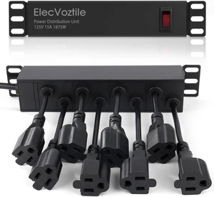 10 inch Rack PDU, 8 Rear Outlets, 15A, 125V, 1875W 10 inch Rack PDU, 8 Rear Outlets, 15A, 125V, 1875W