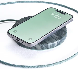 Classic Stone Marble Wireless Charging Pad Designed in Italy, Integrated 6 ft USB-C Cable, Smartphones, Wireless Earbuds, Smartwatches Pine Verde Alpi Marble Classic Stone Marble Wireless Charging Pad Designed in Italy, Integrated 6 ft USB-C Cable, Smartphones, Wireless Earbuds, Smartwatches Pine Verde Alpi Marble