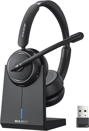 Wireless Headset with Mic for Work, Bluetooth Headset with Microphone Noise Cancelling & Mute Button, 65H Talk Time, Comfortable Wireless Headsets for Work/Call Center/Computer/Laptop/Calls Wireless Headset with Mic for Work, Bluetooth Headset with Microphone Noise Cancelling & Mute Button, 65H Talk Time, Comfortable Wireless Headsets for Work/Call Center/Computer/Laptop/Calls
