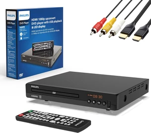 DVD Players for TV with HDMI Port 1080P All Region HD DVD Player for Smart TV USB Input Remote Control Device, Mini DVD CD Player for Home Stereo System, HDMI and RCA Cable Included DVD Players for TV with HDMI Port 1080P All Region HD DVD Player for Smart TV USB Input Remote Control Device, Mini DVD CD Player for Home Stereo System, HDMI and RCA Cable Included