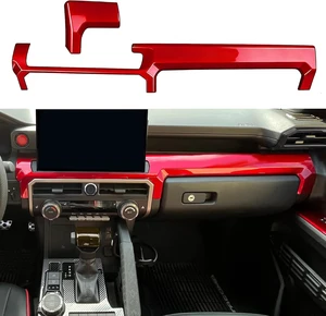 Dashboard Cover For Toyota 4Runner 2025 2026 Up(Not Fit Tac0ma) Interior Accessories 8/14 Inch Display Center Console Panel Cover Frame Decor Trim Dark Red Dashboard Cover For Toyota 4Runner 2025 2026 Up(Not Fit Tac0ma) Interior Accessories 8/14 Inch Display Center Console Panel Cover Frame Decor Trim Dark Red