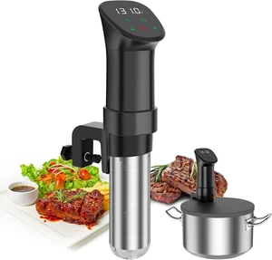 Sous Vide Machine-Suvee Cooker- Sous Vide Kit with Lid, Recipes-1000W Fast Heating Immersion Circulator/Accurate Temperature and Timer/Digital Touch Screen, Stainless Steel (US Standard) Sous Vide Machine-Suvee Cooker- Sous Vide Kit with Lid, Recipes-1000W Fast Heating Immersion Circulator/Accurate Temperature and Timer/Digital Touch Screen, Stainless Steel (US Standard)