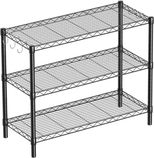 3-Shelf Adjustable Metal Wire Shelving,Black,36"L x 14"W x 30"H 3-Shelf Adjustable Metal Wire Shelving,Black,36"L x 14"W x 30"H
