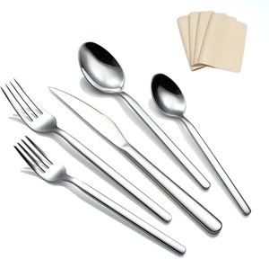 24 Piece Stainless Steel Silverware Set for 4 24 Piece Stainless Steel Silverware Set for 4