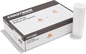 Staples Professional 55-60 Gallon Trash Bag, 38" x 60", High Density, 14 mic, Natural, 200 Bags/Box Staples Professional 55-60 Gallon Trash Bag, 38" x 60", High Density, 14 mic, Natural, 200 Bags/Box