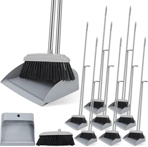 8 Set 16 Pcs Broom and Dustpan Set for Indoor Outdoor Floor Cleaning 8 Set 16 Pcs Broom and Dustpan Set for Indoor Outdoor Floor Cleaning