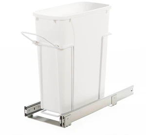 SBM9-1-20WH 8.38 in. W x 20 in. D x 17.31 in. H In Cabinet Pull-Out Bottom Mount 20qt Trash Can SBM9-1-20WH 8.38 in. W x 20 in. D x 17.31 in. H In Cabinet Pull-Out Bottom Mount 20qt Trash Can