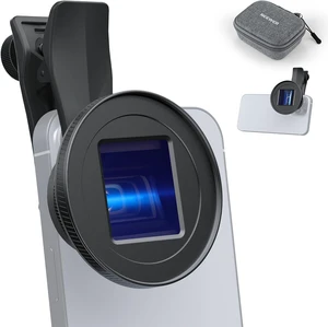 1.55X Blue Flare Anamorphic Phone Camera Lens with 17mm Threaded Clip, 4 Elements 4 Groups 2.4:1 Wide Screen Cinematic Mobile Photography Effect Compatible with iPhone Android , LS-75 1.55X Blue Flare Anamorphic Phone Camera Lens with 17mm Threaded Clip, 4 Elements 4 Groups 2.4:1 Wide Screen Cinematic Mobile Photography Effect Compatible with iPhone Android , LS-75