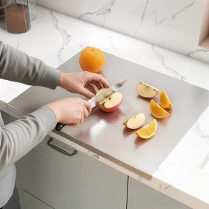 Titanium Large Cutting Board with Lip Chopping Kneading Board 19.7" X 15.4" Titanium Large Cutting Board with Lip Chopping Kneading Board 19.7" X 15.4"