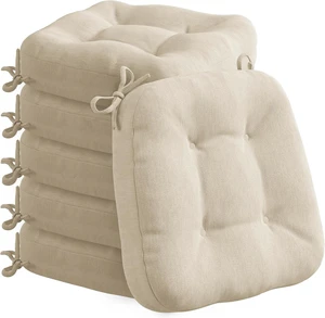 Dining Chair Cushions 6 Pack, Thick Memory Foam Kitchen Seat Pads Dining Chair Cushions 6 Pack, Thick Memory Foam Kitchen Seat Pads