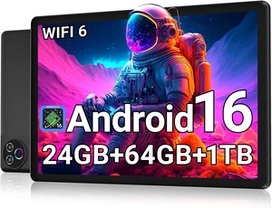 Android 16 Tablet 10 Inch, 24GB RAM 64GB ROM 1TB,HD IPS,Fast WiFi 6, BT 5.4 Android 16 Tablet 10 Inch, 24GB RAM 64GB ROM 1TB,HD IPS,Fast WiFi 6, BT 5.4