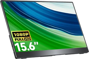 Portable Monitor IPS Travel Monitor with USB-C HDMI Portable Screen for Laptop MacBook Surface PC PS4/5 External Display with Kickstand, VESA Mountable, 15.6 Inch Portable Monitor IPS Travel Monitor with USB-C HDMI Portable Screen for Laptop MacBook Surface PC PS4/5 External Display with Kickstand, VESA Mountable, 15.6 Inch