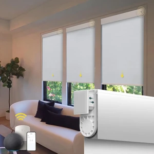 Motorized Blinds No Drill Automatic Blinds for Windows Cordless Roller Shades Electric Blinds with Remote Control Smart Blinds (White, 34.5 x 72) Motorized Blinds No Drill Automatic Blinds for Windows Cordless Roller Shades Electric Blinds with Remote Control Smart Blinds (White, 34.5 x 72)